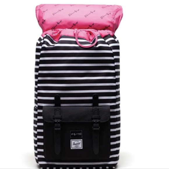 Herschel Supply Co Little America Banana 25L Drawstring Laptop Stripe Backpack - Picture 3 of 9